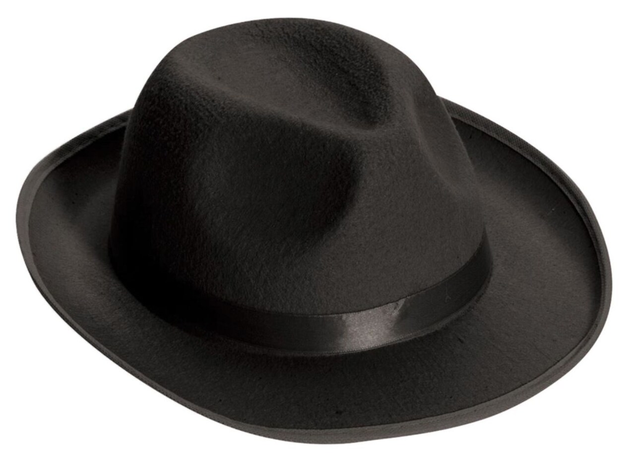 The Costume Center Black Fedora Unisex Adult Halloween Hat Costume Accessory - One Size